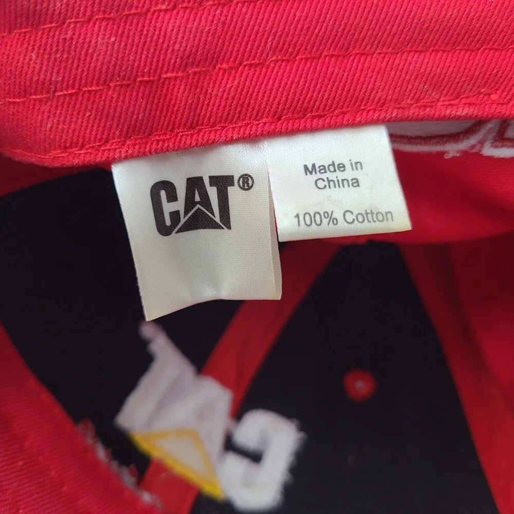 Ryan Newman Hat Adjustable CAT Racing Black Red NASCAR #31‎ Flames Casual Men